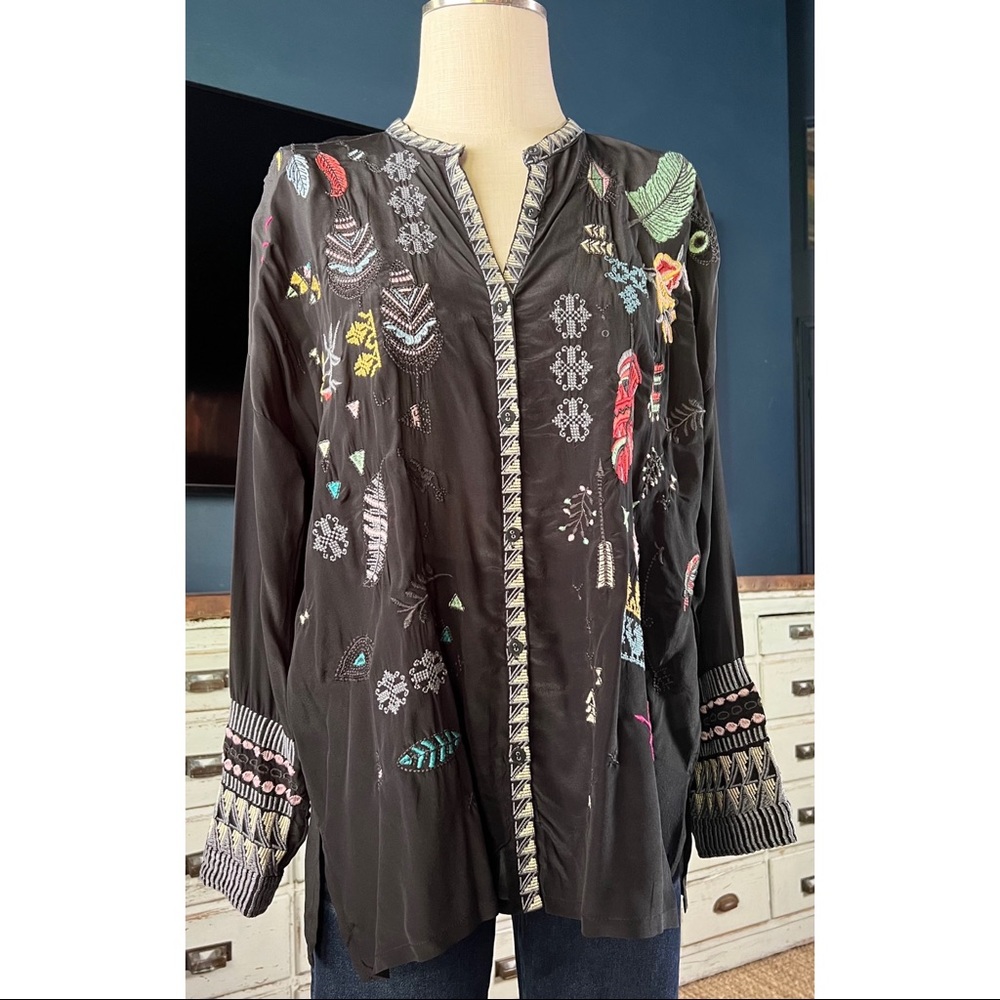 Johnny Was Reverie Whimsical Blouse XS
